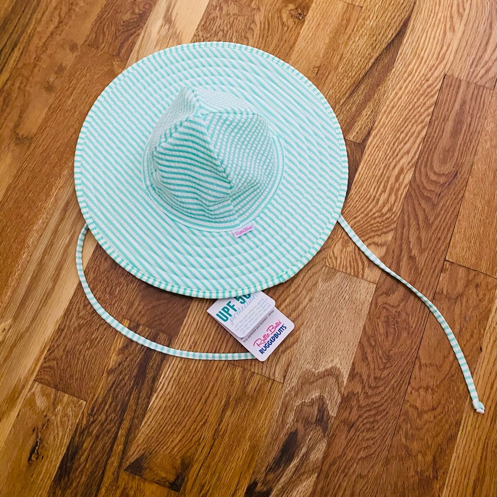NWT RuffleButts Seersucker Hat